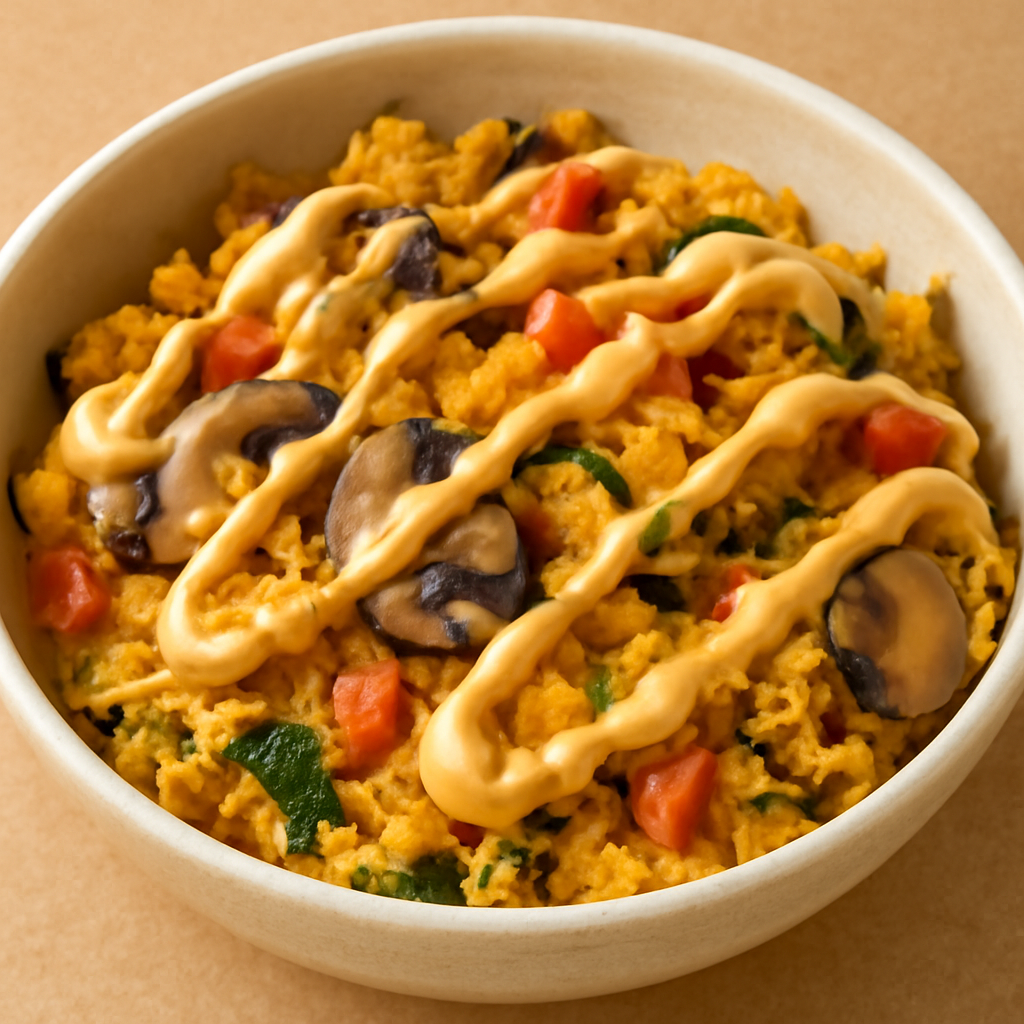 Sauteed mushrooms, peppers, onions, zucchini, vegan chipotle aioli (GF, DF, NF, V, VG)